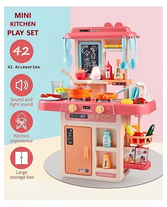 ADKD Kitchen Set Toy with Realistic Lights &